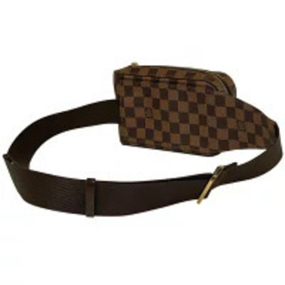 Louis Vuitton Geronimos Waist Bag Shoulder Body Belt Bum Crossbody Damier Brown